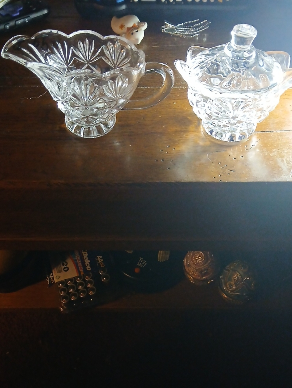 Shannon 24% Lead Crystal Scalloped 2 Piece Cream And Sugar Set